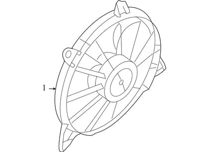 68102116AA 2009-2010 Dodge Journey Engine Cooling Fan Used OEM PM1971002