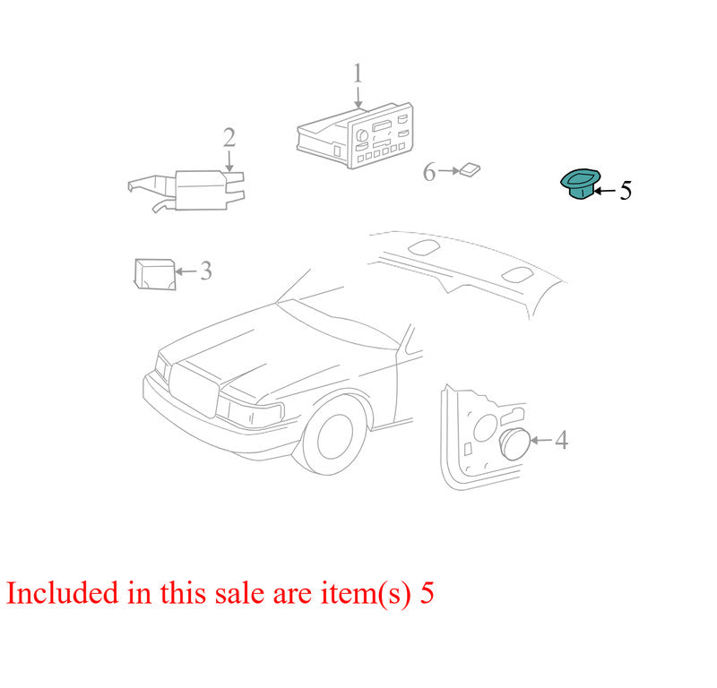 XW7F18808CA 2002-2005 Lincoln Town Passenger FR Car Speaker Used XW7F18808CA OEM