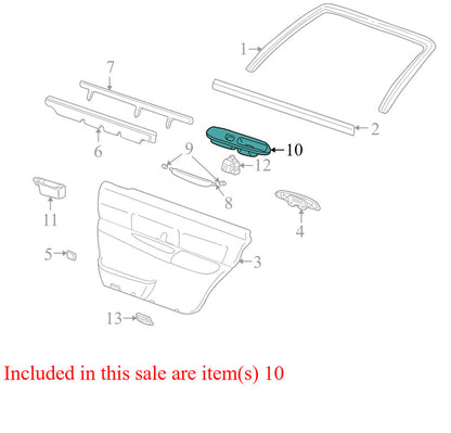 311103200A  2008-2010 Lincoln Town Car Rear Right Door Window Switch w/ Bezel 3W1Z14527BAB