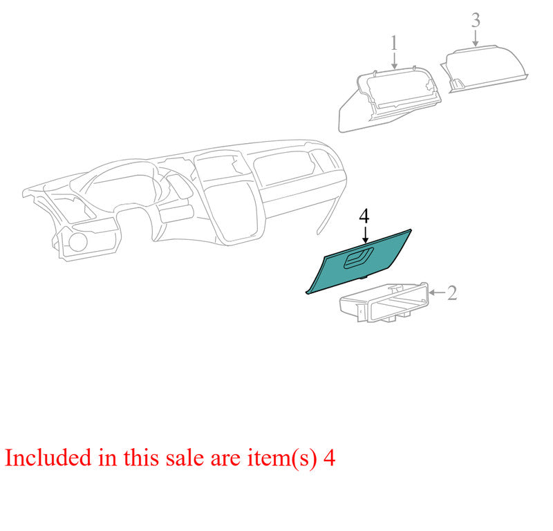 1JF18HL5AA 2011-2016 Chrysler Town &amp; Country FL Glove Box Door Used 1JF18HL5AA OEM