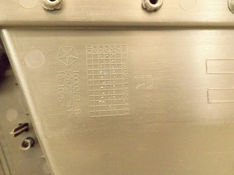 1VW961X9AA 2008-2010 Dodge Avenger Rear Right Door Interior Trim Panel Used 1GL481DVAA 