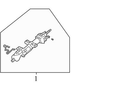 15775845 2009-2013 GMC Sierra 1500 Steering Column Column Shift w/o hybrid 15775845 OEM