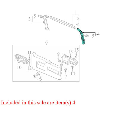 84485S9A003ZB 2002-2006 Honda CR-V Driver Side LH Liftgate Interior Trim Used OEM 84485-S9A-00