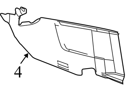 22802933 2010-2017 Chevrolet Equinox Passenger Right Console Side Panel Used OEM 20882355