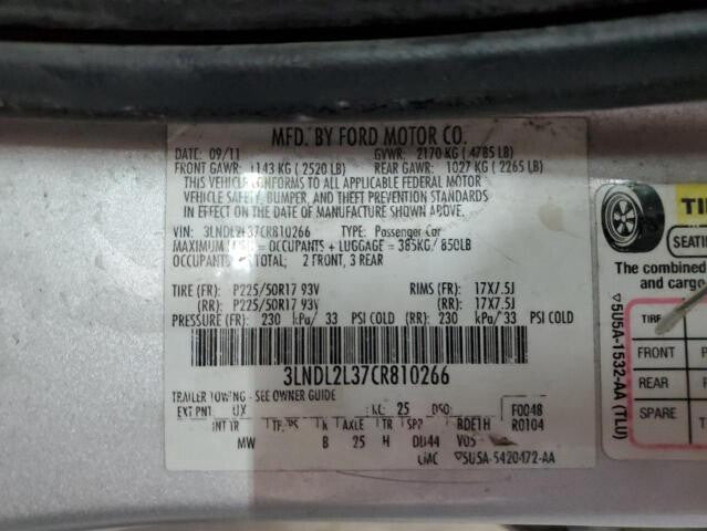 AE533K512AAW 2010-2012 Lincoln MKZ Lower Steering Column Cover Shroud AE5Z3530AA OEM