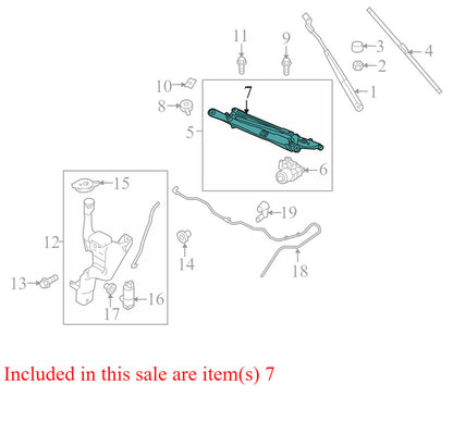 BE8Z17566A  2011-2019 Ford Fiesta Windshield Wiper Linkage w/ Motor AE8317508