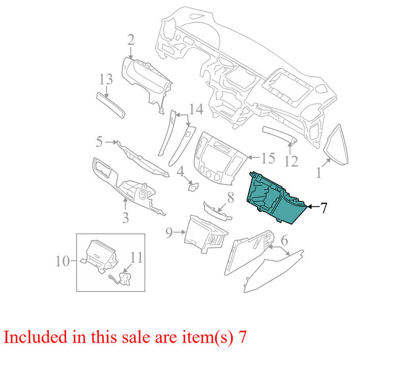 847600A510 2009-2010 Hyundai Sonata Instrument Panel Trim Panel Used 847600A510 OEM