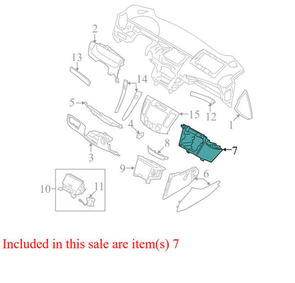847600A510 2009-2010 Hyundai Sonata Instrument Panel Trim Panel Used 847600A510 OEM