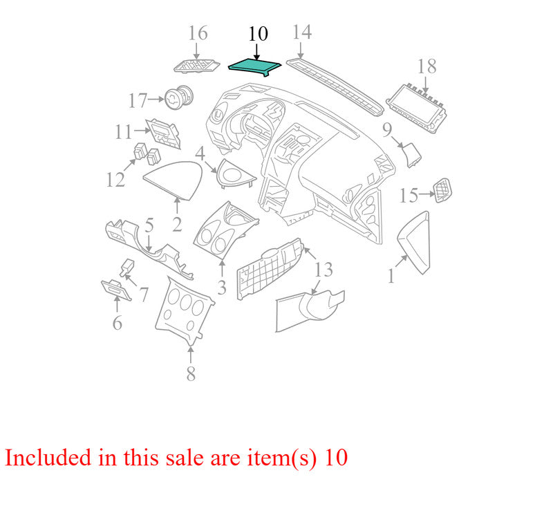 28177JM00A 2008-2015 Nissan Rogue Driver LH Speaker Grille Cover Used OEM 28177JM00A