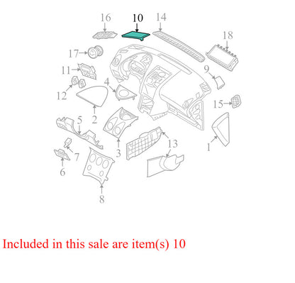 28177JM00A 2008-2015 Nissan Rogue Driver LH Speaker Grille Cover Used OEM 28177JM00A