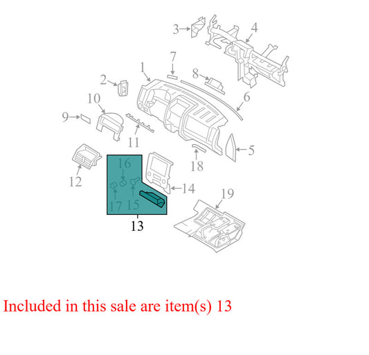 9L8Z7804608AC 2008-2012 Ford Escape Dash Trim Used 9L8Z7804608AN OEM