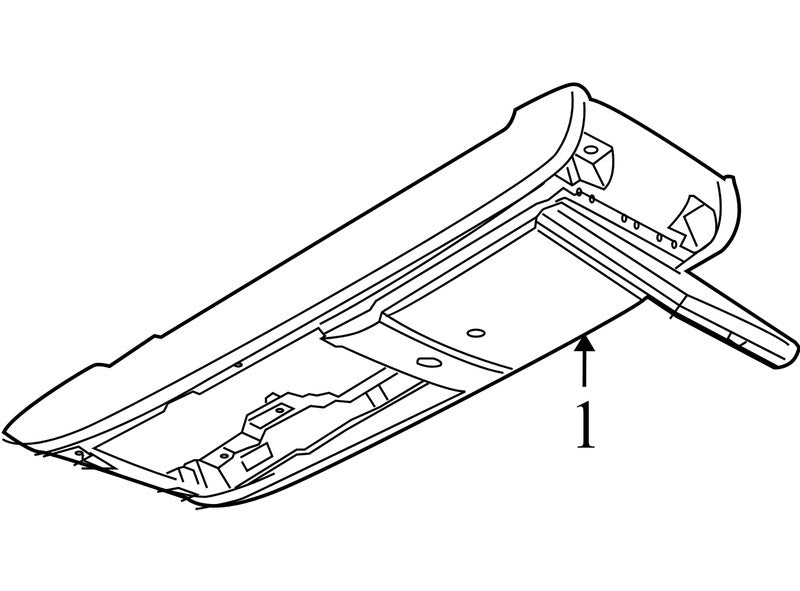 1KM33DW1AA 2008-2010 Chrysler Town &amp; Country Overhead Console Used OEM 1KM33DW1AA