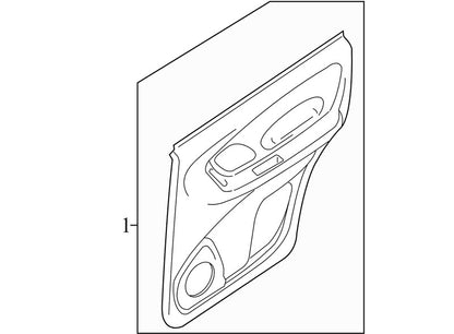 9L8Z7827406DA 2008-2012 Ford Escape Driver Rear RL Interior Door Panel Used OEM 8L8Z7827406AA 