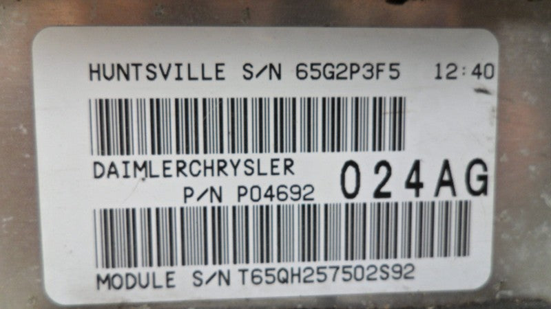 04692024AG 2006 Jeep Grand Cherokee Vehicle Power Control Module Used 04692024AG OEM