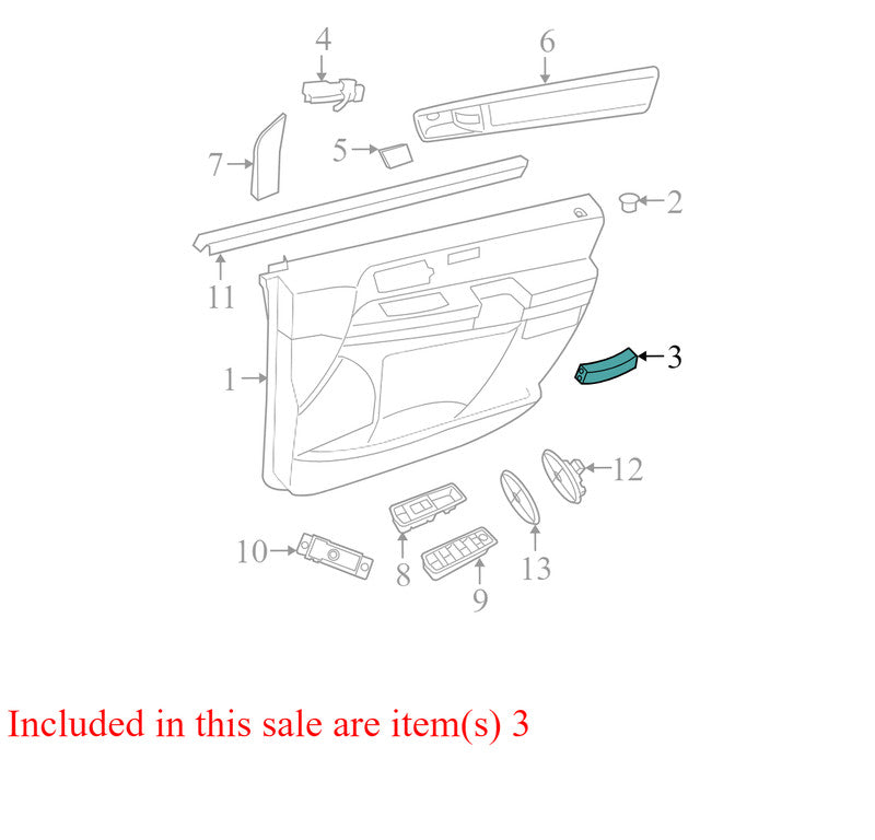 68030872AA 2008-2010 Chrysler Town &amp; Country Passenger FR Interior Door Pull Handle