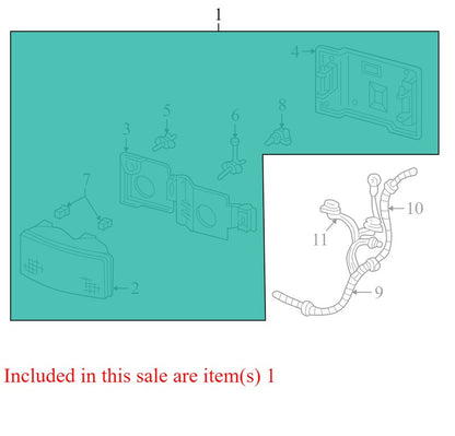 15034929 1995-1999 Chevrolet K1500 Driver FL Headlight Assembly Used OEM 15602613B