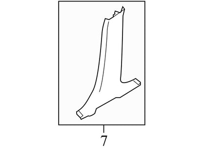 CM51A243W07BEW 2012-2018 Ford Focus Driver RL Lower B Pillar Trim Used CV6Z5424346BA OEM