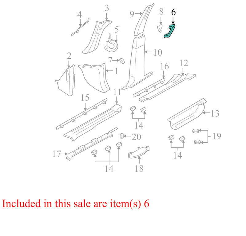 4L1Z7831407AAA 2003-2006 Ford Expedition Interior Grab Bar Second Row 4L1Z7831407AAA