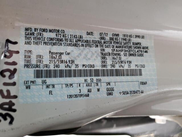 BM51A046B27 2012-2014 Ford Focus Driver FL Console Trim Panel Used BM51A046B27 OEM