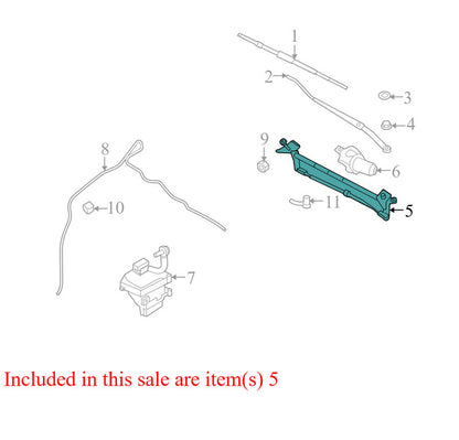 9E5117566AA 2006-09 Ford Fusion Front Windshield Wiper Linkage W/ Motor Used 9E5117566AA OEM