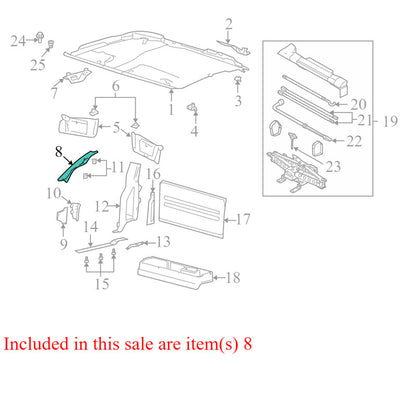 4L3Z1503598AAA 2004-2008 Ford F-150 Driver FL A Pillar Trim Used OEM 4L3415025A83AKW
