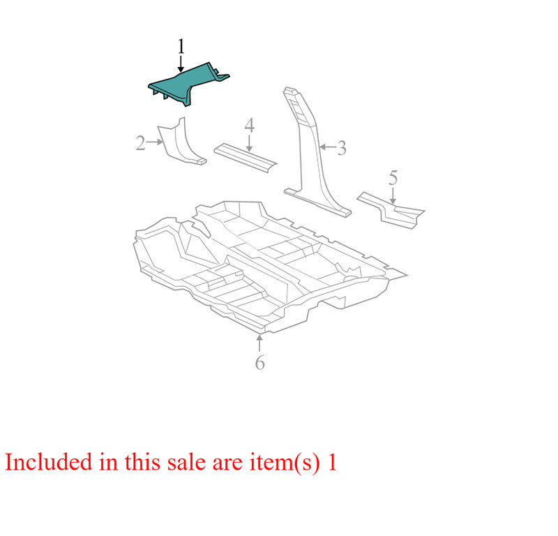 XQ60DW1AD 2008-2010 Dodge Avenger Passenger Right A-Pillar Trim Panel Used XQ60DW1AD