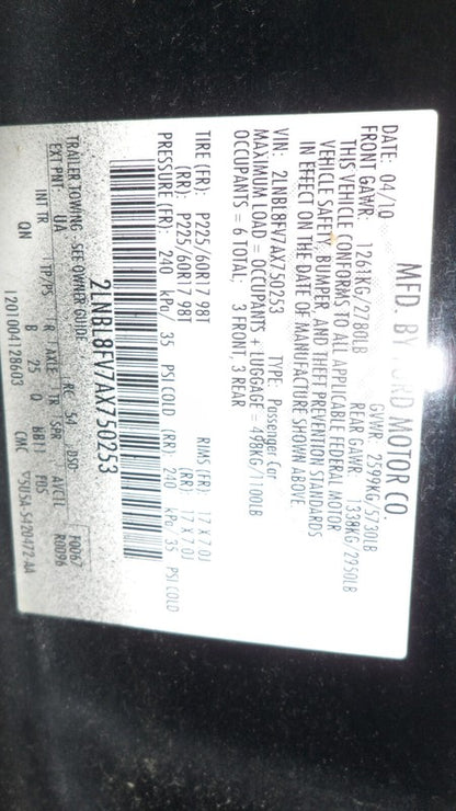 5W1Z5420124BA 2008-2010 Lincoln Town Car Driver FL Door Assembly Used 5W1Z5420124BA OEM