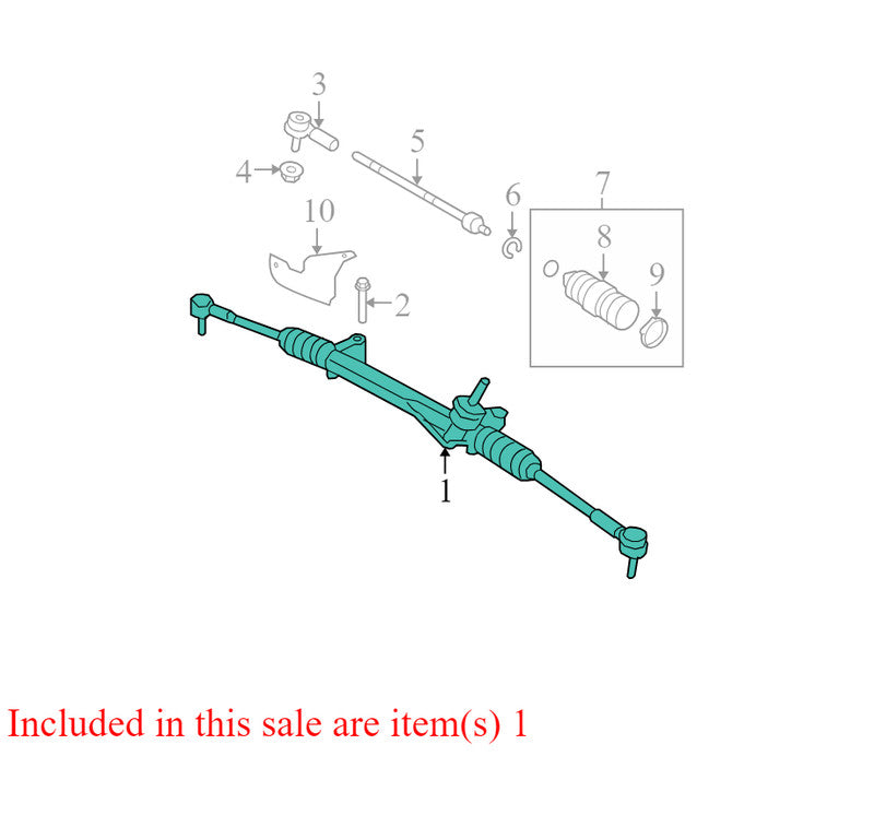 AL8Z3504BRM 2008-2012 Ford Escape Rack and Pinion Assembly Used OEM AL8Z3504BRM