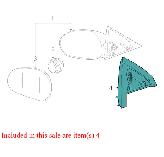 8L8Z17K709AD 2008-2012 Ford Escape Driver FL Door Mirror Trim Ring Used 8L8Z17K709AD OEM