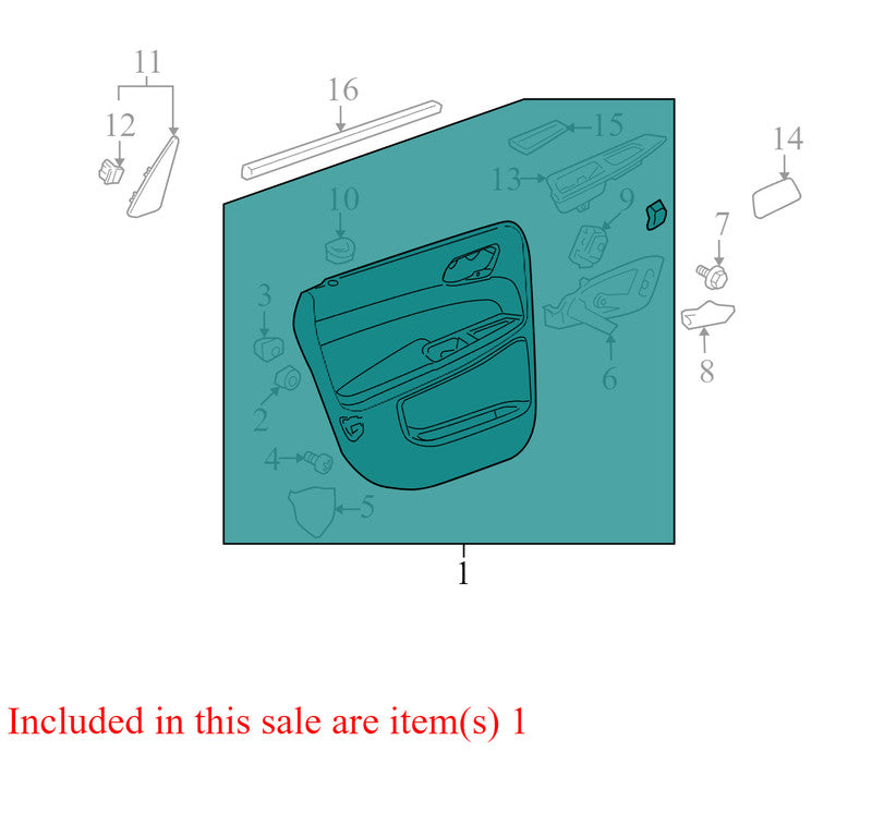 20773411 2006-2011 Chevrolet Impala Passenger Right Rear Interior Door Panel Used OEM