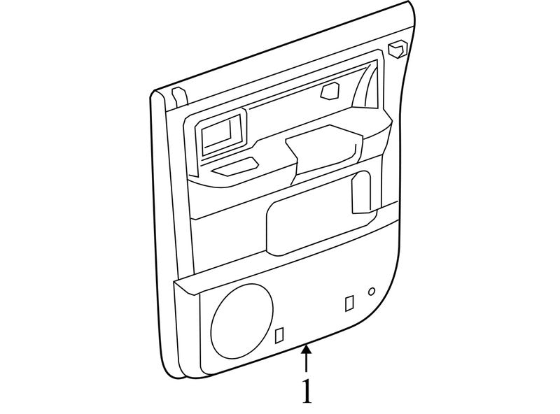 5HS211J3AD 2005-2011 Dodge Dakota Passenger RR Door Interior Trim Panel Used 5HS211J3AD OEM