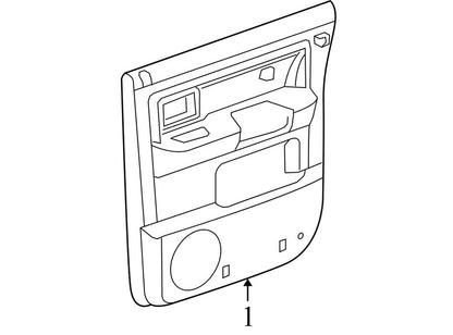 5HS211J3AD 2005-2011 Dodge Dakota Passenger RR Door Interior Trim Panel Used 5HS211J3AD OEM