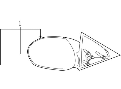 8L8Z17682CA 2008-2012 Ford Escape Driver FL Door Mirror Used OEM 8L8Z17682CA 