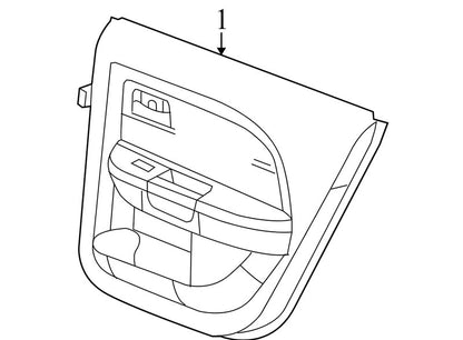 1VW961X9AA 2008-2010 Dodge Avenger Passenger RR Door Interior Trim Panel Used 1GL481DVAA 
