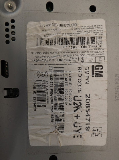 20854719 2010-2017 Chevrolet Equinox CD Player Used OEM 20854719