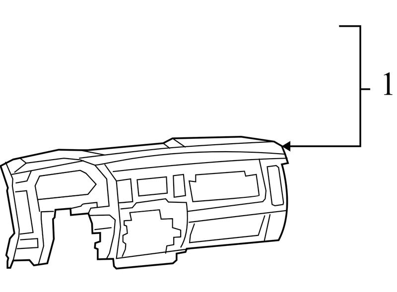 1NL83BD3AA 2009-2012 Dodge Ram Dashboard Panel Assembly Used 1NL83BD3AA OEM