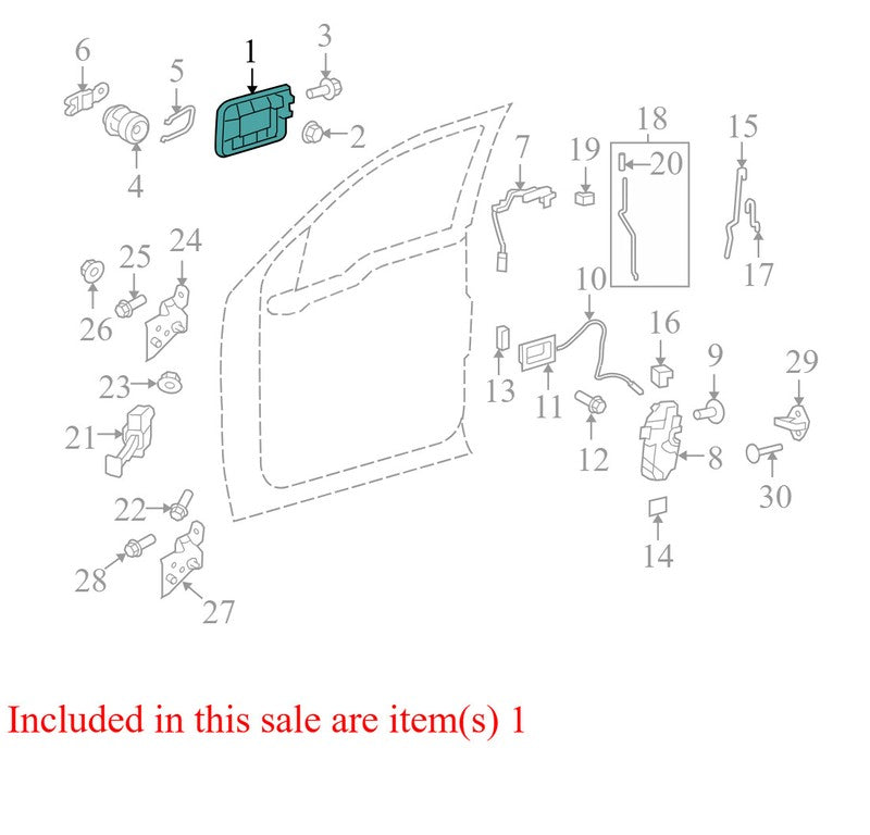 CL3Z1522404AB 2004-2014 Ford F-150 Passenger FR Exterior Door Handle Used CL3Z1522404AB OEM