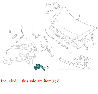 4717515AC 2001-2007 Chrysler Town &amp; Country Front Hood Latch Used OEM 4717515AC