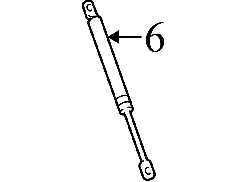 3W1Z16C826AA 2003-2011 Lincoln Town Car Hood Lift Support Used 3W1Z16C826AA OEM
