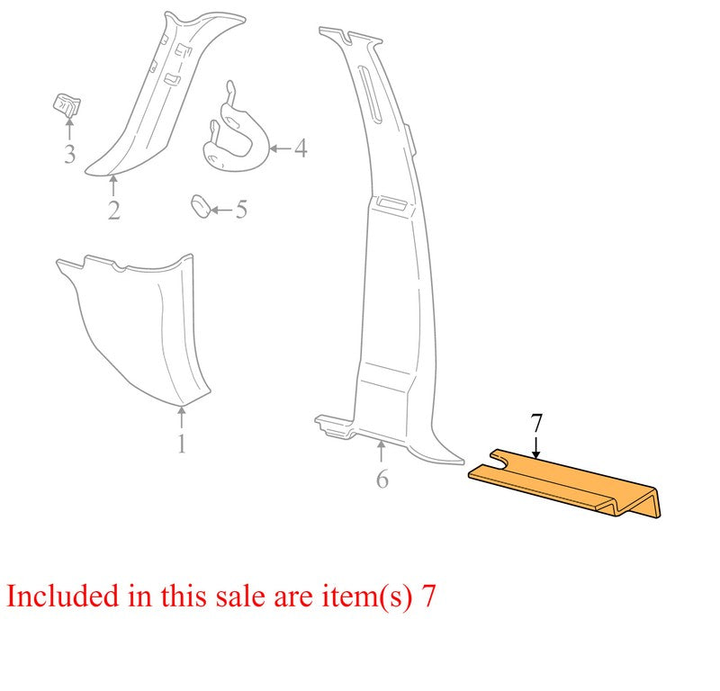 F75Z7813260AAD 1997-2002 Ford Expedition Left Rear Door Sill Plate Trim 7813245