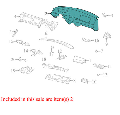 3W1Z5404320BAA 2005-2011 Lincoln Town Car Dashboard Panel Assembly Used 3W1Z5404320BAA OEM