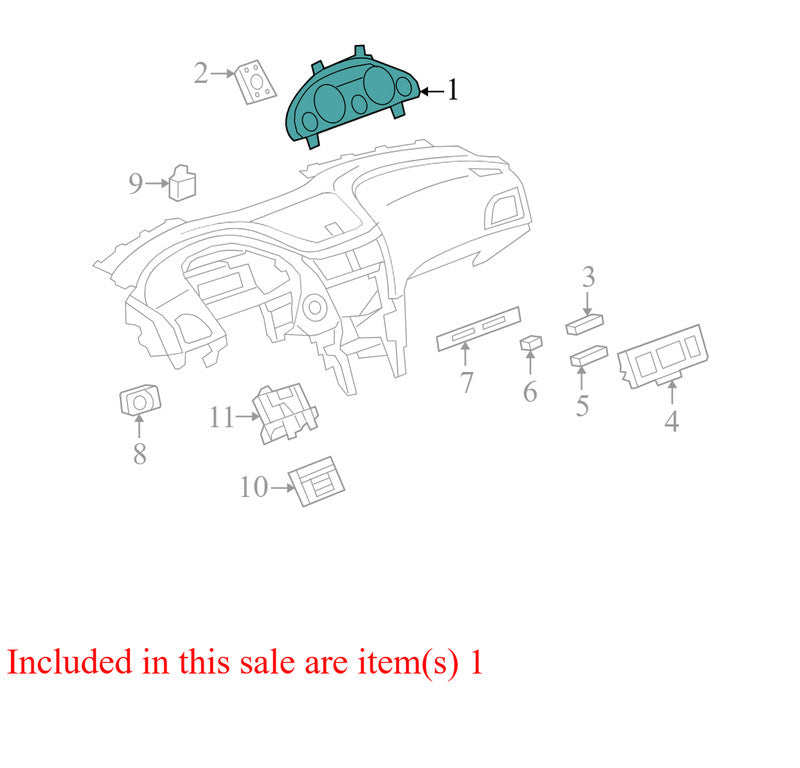 2008-2012 Buick Enclave Instrument Cluster