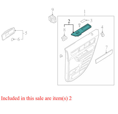 7A1378274W40A 2007-2010 Lincoln MKX Rear Right Door Window Switch Used 7A1378274W40A 