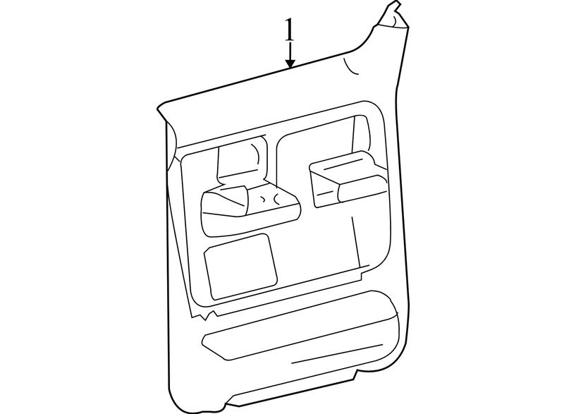 5L341827407 2004-2008 F-150 Driver Rear Left Interior Door Panel Used OEM 4L3Z1627407CAA