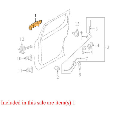 6L2Z7826605BBPTM 2002-2005 Mercury Mountaineer Rear Right Exterior Door Handle