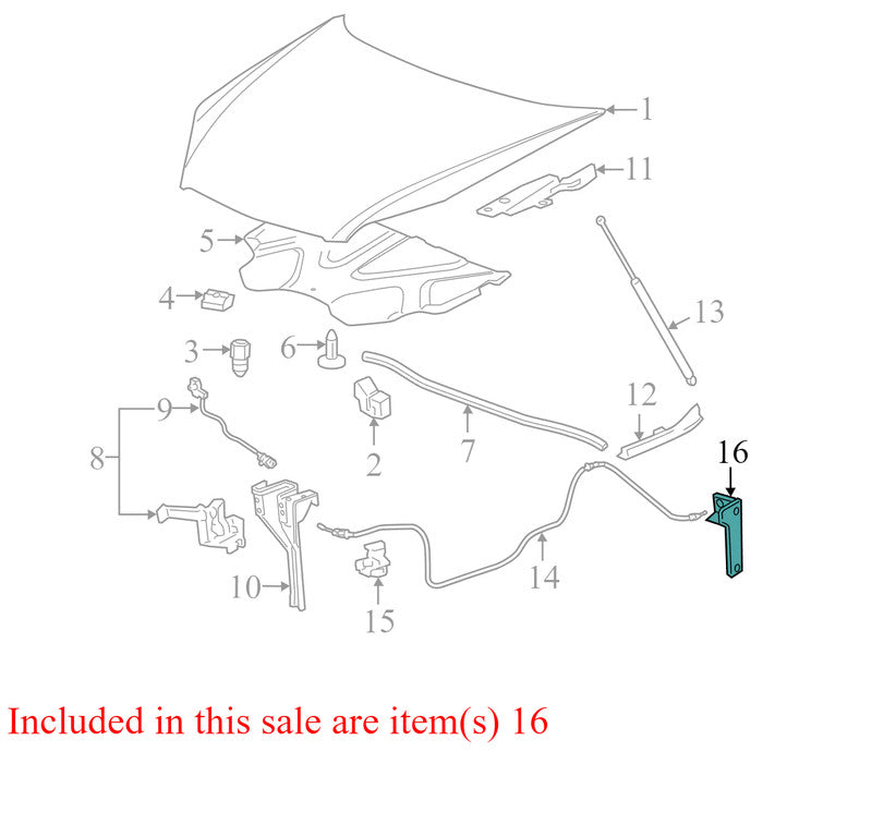 10289335 2006-2011 Chevrolet Impala Hood Release Handle Used OEM 10289335