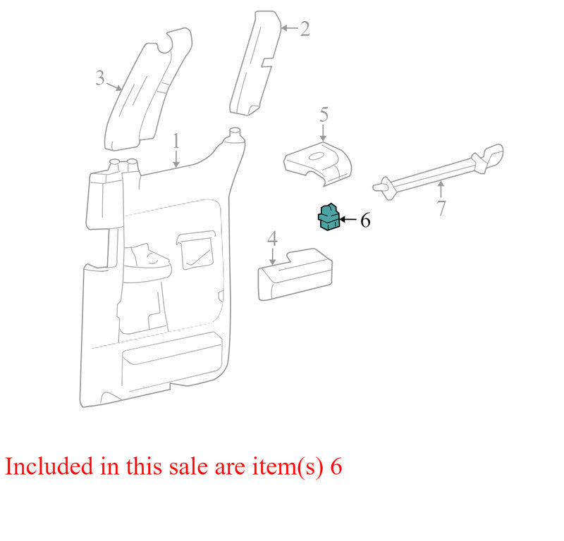 5L1T14529ABW 2004-2006 Ford F-150 Passenger RL Door Window Switch Used 5L1T14529ABW OEM