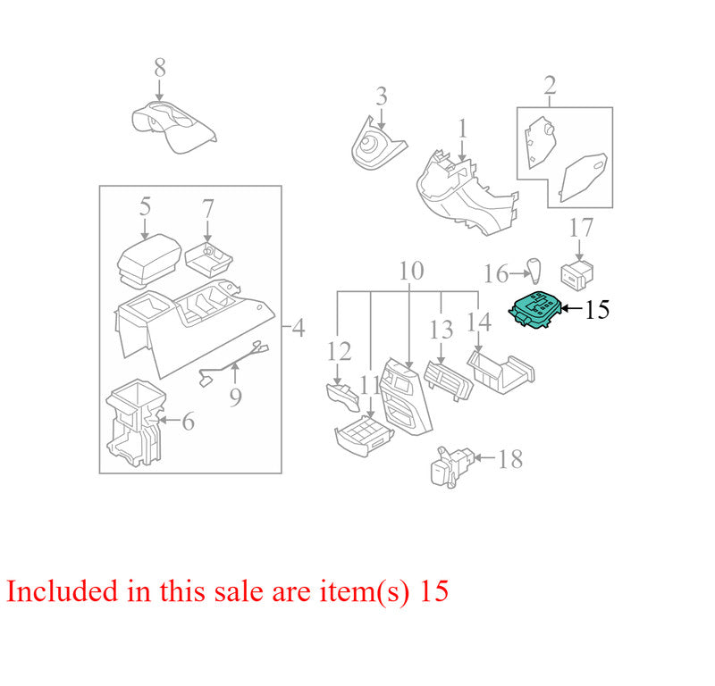 467501D2003W 2007-2012 Kia Rondo Automatic Transmission Shifter Assembly Used OEM 467501D2003