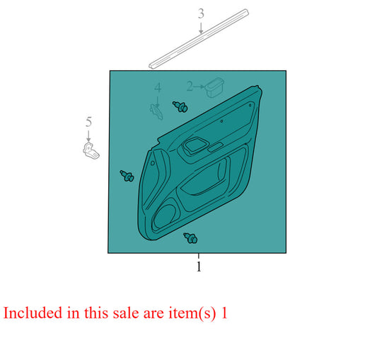 7L8Z7823942EB 2002-2007 Ford Escape Front Right Interior Door Panel Used OEM 3L8Z7823942AAB