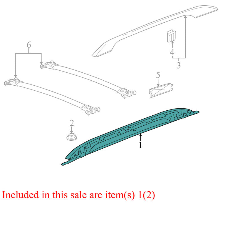 84016251 2010-2017 GMC Terrain FL FR Roof Luggage Carrier Side Rails Used 84016251 OEM